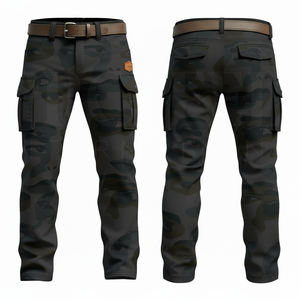 Stretchy Cotton Camouflage Cargo Pants Multi Pocket Outdoor Work <b>Trousers</b> Casual Utility Comfortable Slim Fit Customized Pants - Product Image 2