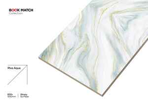 ANNEXY INTERNATIONAL Carreaux de porcelaine adhésifs brillants 600x1200mm Texture Pierre Antibactériens Résistants à l'usure pour Villa - Product Image 3