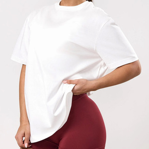 T-shirts graphiques courts personnalisés pour femmes, t-shirts courts, t-shirts graphiques pour marques streetwear, faible MOQ, impression sérigraphique sur coton - Product Image 6