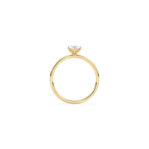 Bague de fiançailles REYES de luxe en forme de poire avec une seule pierre en moissanite de 0,78 carat en argent sterling 925 plaqué or jaune 14 carats - Product Image 6