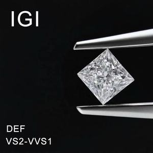 Pierre précieuse de laboratoire de qualité supérieure, taille Princesse, 3.00-3.10 carats, Couleur D, Clarté VVS2 VS1, Certifiée IGI, Modèle RI-351, pour la fabrication de bijoux, beauté rare - Product Image 1