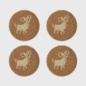 Elegant Colorful Handmade <b>Beaded</b> <b>Coaster</b> Set Decorative Cup Mats for Tea Coffee and Drinks At Best Price - Product Image 2