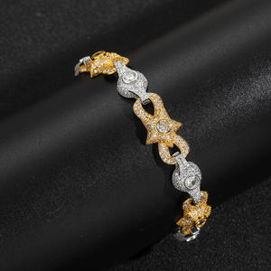 <b>Iced</b> <b>Out</b> Hip Hop Diamond Tennis <b>Chain</b> Necklace 14K Gold Custom Jewelry for Rappers Performers Stage Shows and Events - Product Image 2