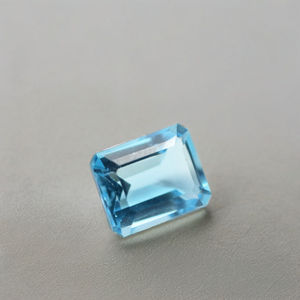 Octágono facetado laboratorio azul Topacio corte esmeralda piedras preciosas sueltas tratamientos térmicos aplicados para la fabricación de joyas gemas calibradas - Product Image 6