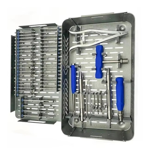 Kit chirurgical d'instruments orthopédiques pour traumatismes, en acier inoxydable, avec vis osseuses et embouts de perçage, à prix abordable - Product Image 5