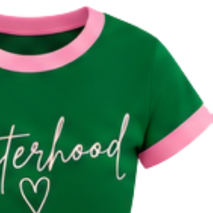   Camiseta verde para mujer de Sisterhood, camiseta de manga corta con cuello redondo y estampado gráfico, informal, elegante y cómoda, inspirada en la hermandad - Product Image 5