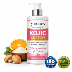 Lotion corporelle éclaircissante et hydratante végétalienne anti-rides à base de plantes OEM pour femmes, revitalisant cutané à l'acide kojique - Product Image 1