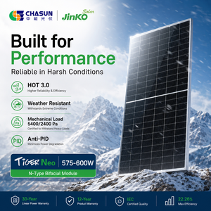 แผงโซลาร์เซลล์แบบสองด้านของ Jinko เสือนีโอ N-Type 575W กระจกคู่570W-590W JKM585N <span class=keywords><strong>72HL4</strong></span> BDV JINKO - Product Image 3