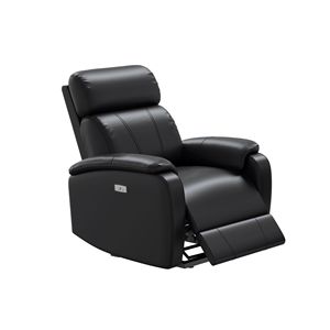 Poltrona Reclinabile Elettrica Nera con Controllo a Due Pulsanti per Soggiorno o Camera da Letto - Product Image 2