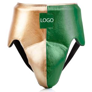 Protège-aine de boxe bicolore personnalisé de haute qualité Nouveau design Protecteur d'aine en cuir véritable pour hommes et femmes pour usage MMA - Product Image 1