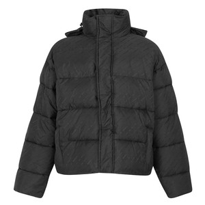 Veste matelassée en nylon pour homme, coupe-vent, imperméable, anti-UV, col montant, doublée, avec logo frontal, idéale pour la randonnée en hiver - Product Image 3