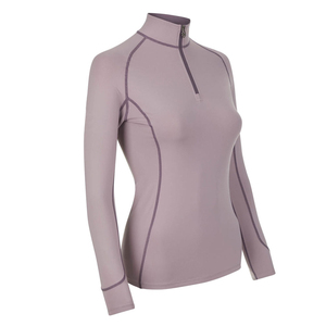 Camisa de equitación de lujo premium para mujer, casual, con logo bordado, de secado rápido, elástica, con cremallera, para entrenamiento ecuestre. - Product Image 5