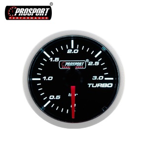 Manómetro Mecánico Turbo Boost Prosport Serie BF de 52 mm, 0-3 BAR, LED Blanco - Product Image 1