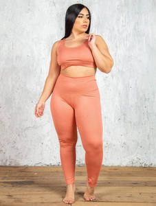 Ensemble de vêtements de yoga sans couture, best-seller, avec logo personnalisé, pour femmes corpulentes, pour l'exercice, le sport et la remise en forme - Product Image 2