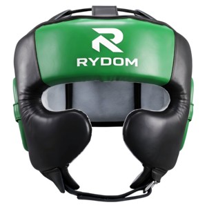Protector de Cabeza para Boxeo RYDOM, Verde y Negro, de PU, Equipo de Entrenamiento Protector, Venta Caliente, Protector de Cabeza Profesional para Boxeo, Logotipo Personalizado - Product Image 2