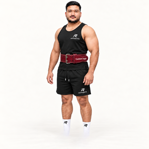Cinturón de Levantamiento de Pesas de Cuero de Marca Privada con Hebilla de Doble Punta para Hombres, Entrenamiento de Fuerza, Powerlifting, Gimnasio, Fabricante Mayorista - Product Image 5