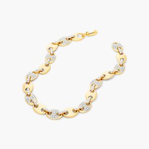 Mariner Chain Lab-Grown Diamond <b>Bracelet</b> In Yellow Gold - Product Image 3