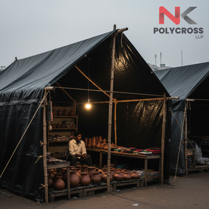 Bâche de protection pour stand d'exposition, résistante au vent et à l'eau, en tissu laminé imperméable, fournisseur de bâches pour stands de vente au détail - Product Image 2