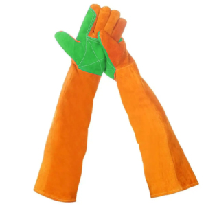 Premium Quality <b>Long</b> Sleeve Cowhide Split Leather Safety <b>Gloves</b> Fireproof Heat Retardant for Welding Industrial Hand Protection - Product Image 5