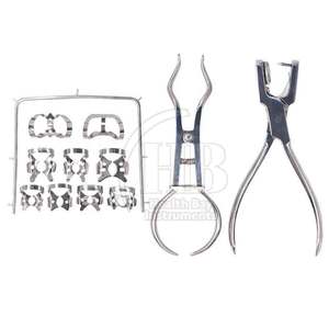 Kit de Dique de Goma de Acero Inoxidable de Nuevo Diseño con Instrumentos Dentales Manuales Reutilizables para Aplicaciones Clínicas - Product Image 6