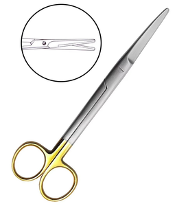 Tijeras Dentales TC Rectas/Curvas, Instrumentos Quirúrgicos de Acero Inoxidable con Punta Afilada o Cerrada, en Venta - Product Image 2