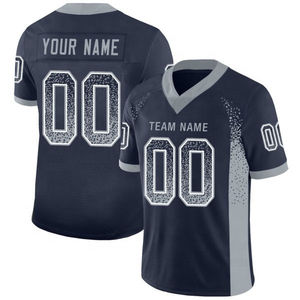 Maillot de football américain personnalisé en gros avec logo imprimé de haute qualité, en maille polyester, service OEM ODM, séchage rapide et respirant - Product Image 2