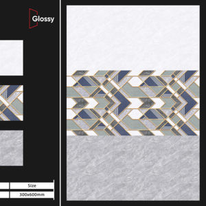 กระเบื้องเซรามิกคุณภาพสูงขนาด 12x24 นิ้ว ผิวเงา สำหรับตกแต่งผนังภายใน โซลูชั่นสำหรับห้องน้ำและห้องครัวสไตล์โมเดิร์น - Product Image 1