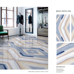 Azulejos de Porcelana Pulida de Alto Brillo 600x1200mm |   Azulejos Modernos para Piso con Acabado Brillante de 24x48 Pulgadas para Casas, Hoteles y Centros Comerciales - Product Image 1