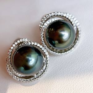 Pendientes de Botón de 11-12 mm con Incrustaciones de Oro de 18 Quilates, Estilo Básico, Nuevo para el Verano, con Cuentas de Oro Natural, Regalo de Cumpleaños Perfecto - Product Image 2