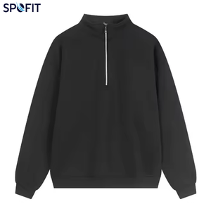 Conjunto Deportivo SPOFIT Unisex Gris de 2 Piezas, Sudadera de Manga Larga con Cuello Alto y Cremallera, Corte Holgado Informal para Todas las Temporadas, Tejido de Algodón - Product Image 4