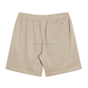 Wholesale Blank High Quality Mesh <b>Shorts</b> Custom Polyester Gym <b>Shorts</b> for Women <b>5</b> <b>Inch</b> <b>Inseam</b> With Zipper Pockets - Product Image 2