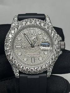 Reloj Mecánico de Lujo Automático con Diamantes Moissanite VVS, Correa de Acero Inoxidable, Esfera de Cristal de Zafiro, Resistencia al Agua de 10 Bares - Product Image 2