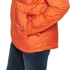 Chaqueta de invierno naranja para hombre, chaqueta acolchada, abrigo de invierno acolchado, chaqueta con cuello alto, chaqueta para exteriores, abrigo con múltiples bolsillos - Product Image 4
