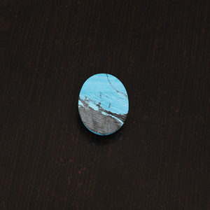 Pierre précieuse turquoise synthétique bleue ovale cabochon 10,5 carats 21x16 mm, pierre non montée pour la fabrication de bijoux par Ishu Gems - Product Image 5