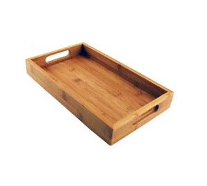 Plateau de service en bois personnalisé avec logo et couleur sur mesure, plateaux de service alimentaire pour table, pour mariage, restaurant, maison, plateau de service alimentaire - Product Image 3