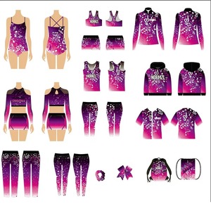 Ropa Deportiva con Bloques de Color para Equipos de Baile, Múltiples Colores, Sujetador Deportivo, Pantalones Cortos Deportivos de Cintura Alta - Product Image 3