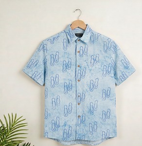 Indian Hand Block Print Cotton <b>Shirt</b> Mens Stylish Boho Casual <b>Shirt</b> Lightweight Bulk Supply - Product Image 3