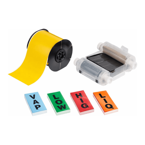 Kit de Etiquetas para Tuberías de Amoníaco IIAR, Vinilo Amarillo Resistente a la Intemperie para Impresoras B30 - Product Image 3