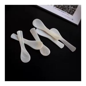 Premium Modern Luxury Natural Mother Pearl Spoon Handmade Short Handle <b>Mirror</b> Polish Eco-Friendly 10ml Vietnam for Gourmet Food - Product Image 5