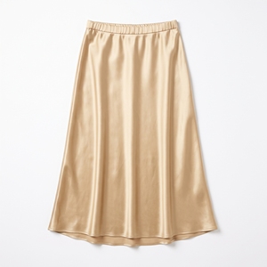 Jupe mi-longue trapèze élégante et décontractée pour femme, en satin uni boutonnée, taille haute, antidérapante, idéale pour l'été – Vente en gros OEM/ODM, personnalisation du logo en usine - Product Image 4