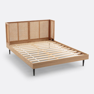 Premium Teak Wooden <b>Bed</b> <b>Frame</b> with Contemporary Style and Noise Free Structure for Modern Bedrooms - Product Image 3