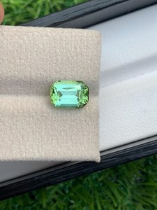 Turmalina verde natural, gema tallada en forma de cojín, piedra suelta para la fabricación de joyas, cristal curativo, regalo. - Product Image 2