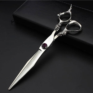 Professional Japanese Stainless Steel Premium 440C Hair Dressing Scissors Dragon Handle Barber Scissors <b>Mirror</b> Polish Finish - Product Image 2