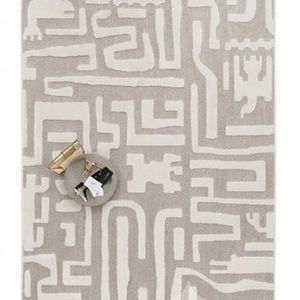 Newest Trending Abstract Pattern Rectangle Area <b>Rug</b> Modern Gray White Flat Weave Wool Acrylic Non-Slip <b>Living</b> <b>Room</b> Indoor Use - Product Image 6