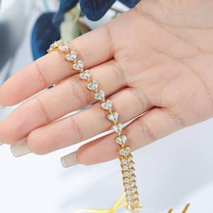 RAMDUT IMPEX Pulsera de tenis de moissanita de moda, certificada GRA, chapada en plata, corte pera, diámetro de perla personalizable, para fiesta y compromiso - Product Image 4