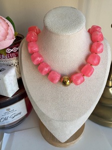 Handcrafted Resin <b>Beaded</b> <b>Necklaces</b> Glitter Accents Geometric Pattern Swirl Details Jewelry Gift Unisex All Events BellaDec - Product Image 2