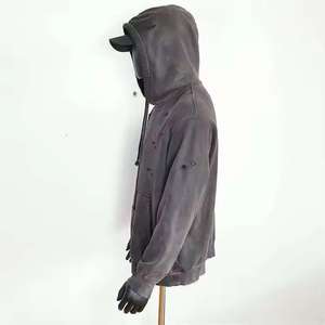 Sudadera con capucha para hombre de moda, estilo desgastado, térmica, de gran grosor, venta al por mayor - Product Image 4