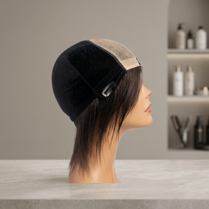 <b>Short</b> Straight Black <b>Wig</b> Full Cap Human Hair For Women - Product Image 2