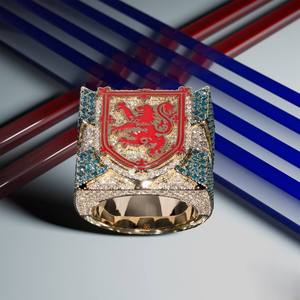 Custom Enamel Lion Logo <b>Name</b> <b>Ring</b> Moissanite 925 Sterling Silver Hip Hop Championship <b>Ring</b> for Men Women - Product Image 1
