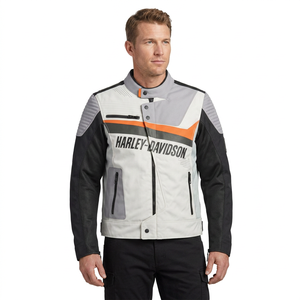 Veste d'hiver pour homme en mélange Cordura coupe-vent, imprimée par transfert thermique, à manches longues, 220g, inspirée des équipes de course, style décontracté pour la moto - Product Image 1